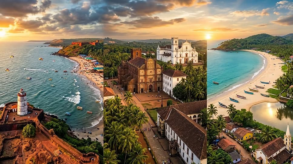 Goa beach coastline