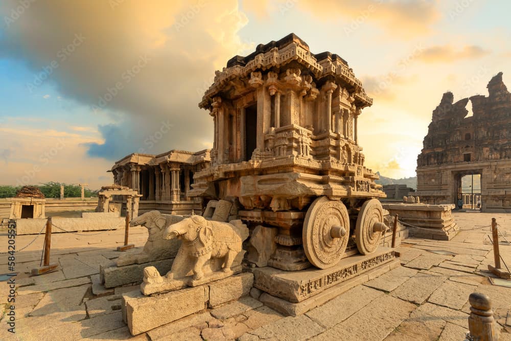 Vittala Temple stone chariot, Hampi
